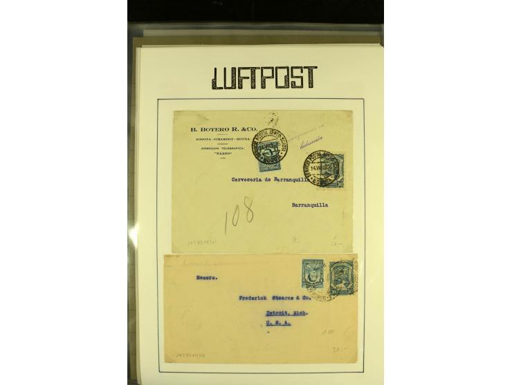 1920/1939, umfangreiche Sammlung mit ca. 170 Briefen und Karten auf selbstgefertigten Albenblätttern mit Beschriftung, dabei 