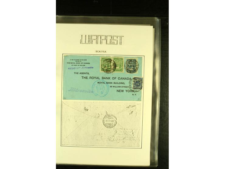 1920/1939, umfangreiche Sammlung mit ca. 170 Briefen und Karten auf selbstgefertigten Albenblätttern mit Beschriftung, dabei 