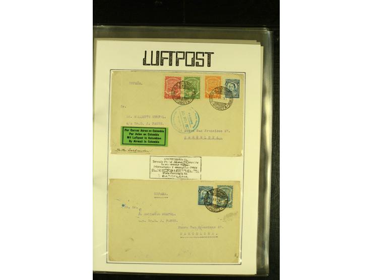 1920/1939, umfangreiche Sammlung mit ca. 170 Briefen und Karten auf selbstgefertigten Albenblätttern mit Beschriftung, dabei 