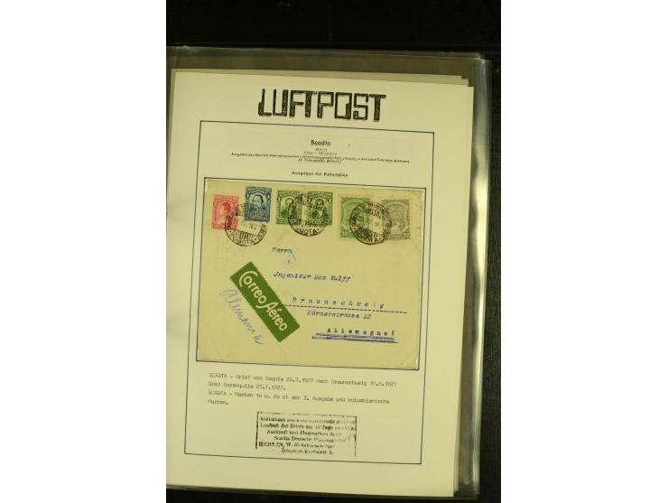 1920/1939, umfangreiche Sammlung mit ca. 170 Briefen und Karten auf selbstgefertigten Albenblätttern mit Beschriftung, dabei 