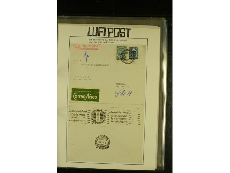 1920/1939, umfangreiche Sammlung mit ca. 170 Briefen und Karten auf selbstgefertigten Albenblätttern mit Beschriftung, dabei 