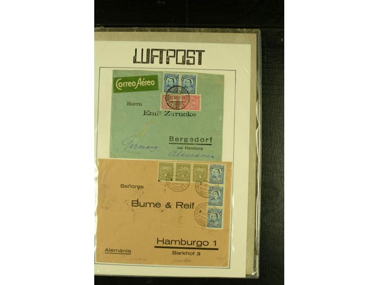 1920/1939, umfangreiche Sammlung mit ca. 170 Briefen und Karten auf selbstgefertigten Albenblätttern mit Beschriftung, dabei 
