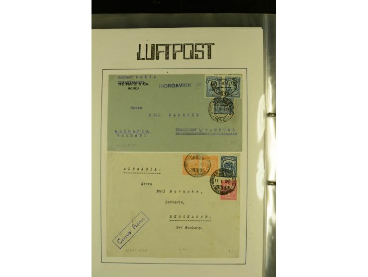 1920/1939, umfangreiche Sammlung mit ca. 170 Briefen und Karten auf selbstgefertigten Albenblätttern mit Beschriftung, dabei 