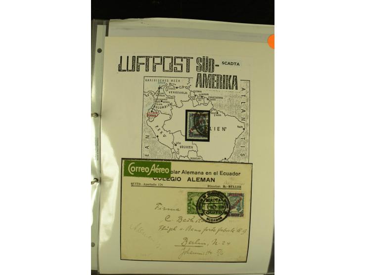 1920/1939, umfangreiche Sammlung mit ca. 170 Briefen und Karten auf selbstgefertigten Albenblätttern mit Beschriftung, dabei 