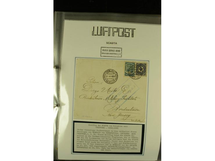 1920/1939, umfangreiche Sammlung mit ca. 170 Briefen und Karten auf selbstgefertigten Albenblätttern mit Beschriftung, dabei 