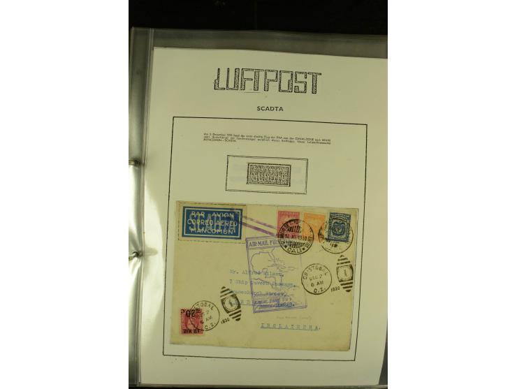 1920/1939, umfangreiche Sammlung mit ca. 170 Briefen und Karten auf selbstgefertigten Albenblätttern mit Beschriftung, dabei 