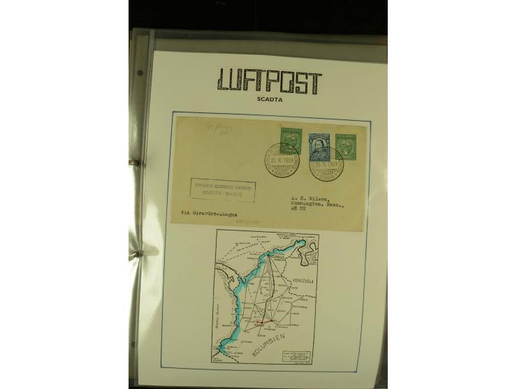 1920/1939, umfangreiche Sammlung mit ca. 170 Briefen und Karten auf selbstgefertigten Albenblätttern mit Beschriftung, dabei 