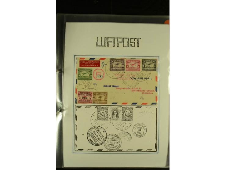 1920/1939, umfangreiche Sammlung mit ca. 170 Briefen und Karten auf selbstgefertigten Albenblätttern mit Beschriftung, dabei 