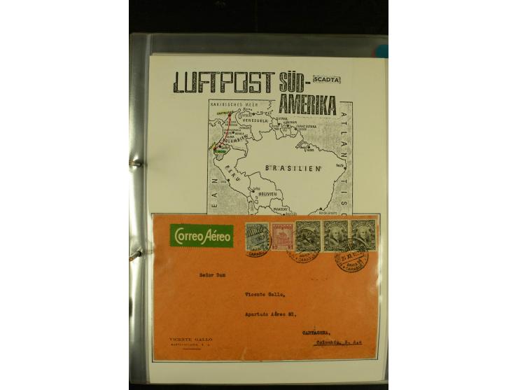 1920/1939, umfangreiche Sammlung mit ca. 170 Briefen und Karten auf selbstgefertigten Albenblätttern mit Beschriftung, dabei 