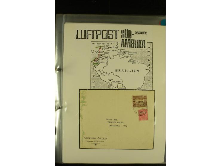 1920/1939, umfangreiche Sammlung mit ca. 170 Briefen und Karten auf selbstgefertigten Albenblätttern mit Beschriftung, dabei 
