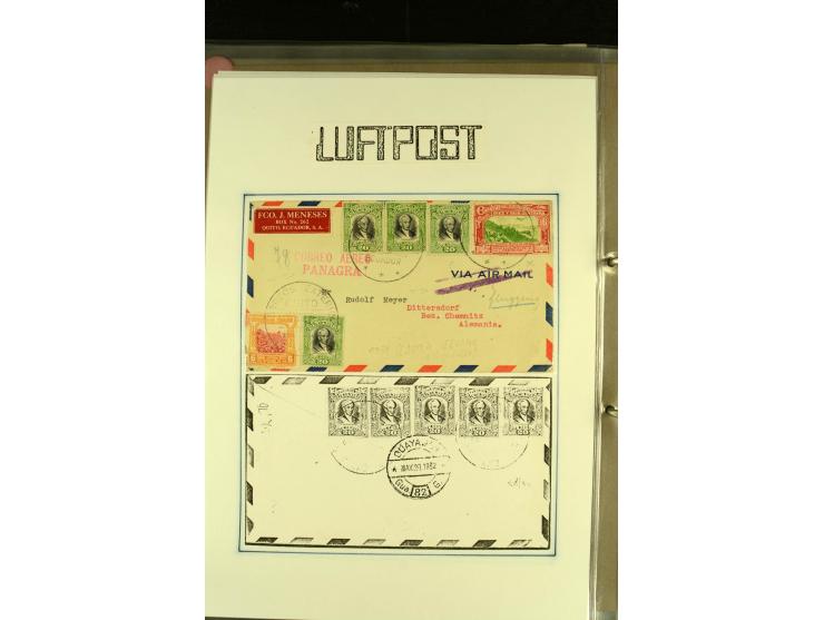1920/1939, umfangreiche Sammlung mit ca. 170 Briefen und Karten auf selbstgefertigten Albenblätttern mit Beschriftung, dabei 