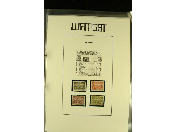 1920/1923, umfangreiche, meist ungebrauchte und gestempelte Sammlung mit u.a. Mi.-Nr. 27 gestempelt (oben mit kleinem Einriss