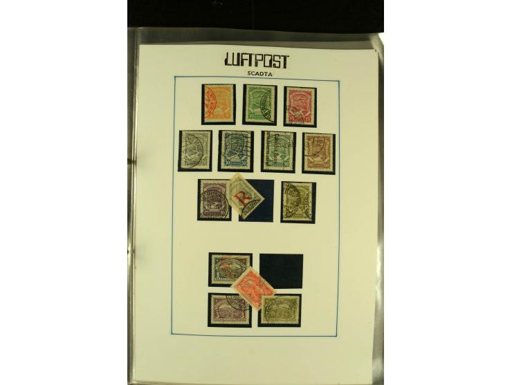 1920/1923, umfangreiche, meist ungebrauchte und gestempelte Sammlung mit u.a. Mi.-Nr. 27 gestempelt (oben mit kleinem Einriss