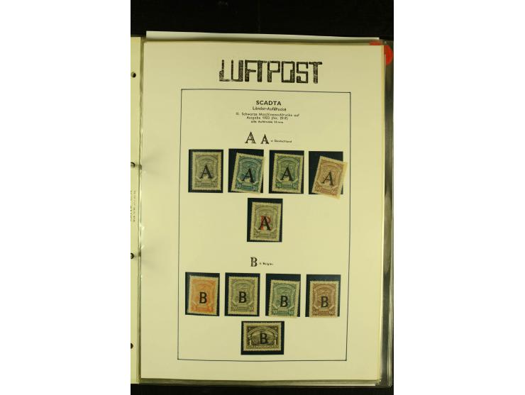 1920/1923, umfangreiche, meist ungebrauchte und gestempelte Sammlung mit u.a. Mi.-Nr. 27 gestempelt (oben mit kleinem Einriss
