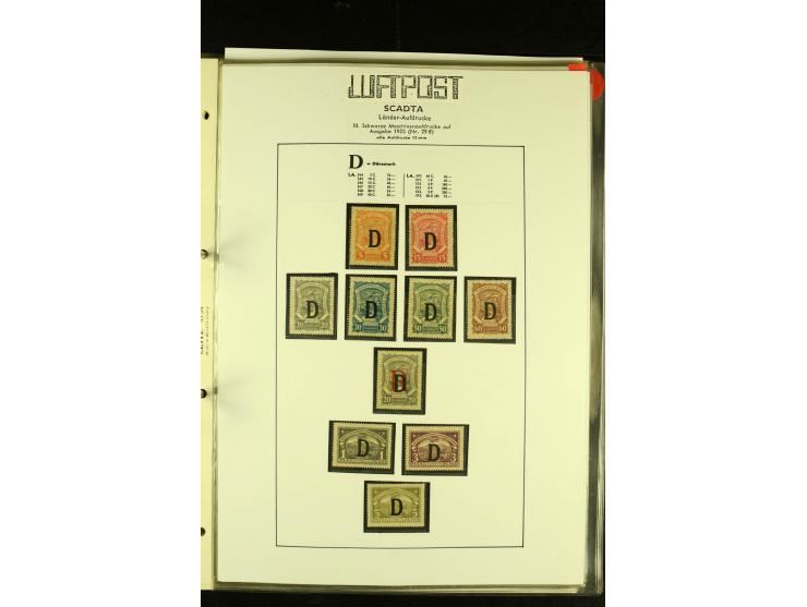 1920/1923, umfangreiche, meist ungebrauchte und gestempelte Sammlung mit u.a. Mi.-Nr. 27 gestempelt (oben mit kleinem Einriss