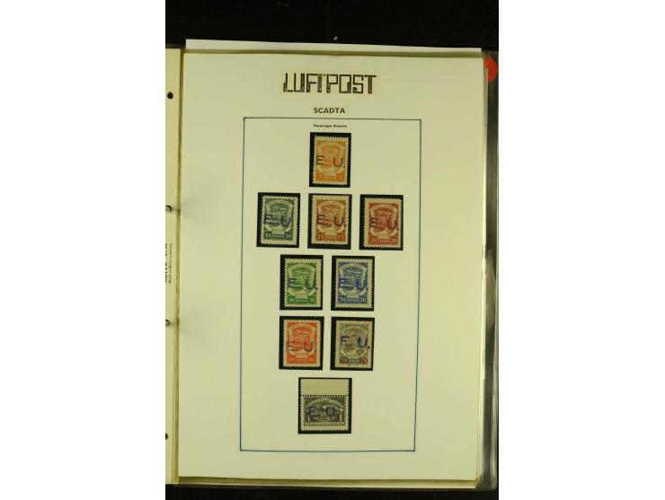 1920/1923, umfangreiche, meist ungebrauchte und gestempelte Sammlung mit u.a. Mi.-Nr. 27 gestempelt (oben mit kleinem Einriss