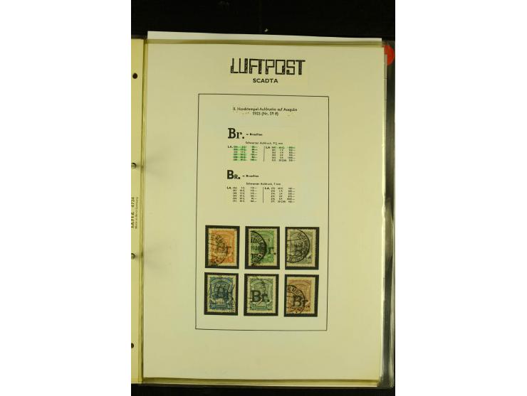 1920/1923, umfangreiche, meist ungebrauchte und gestempelte Sammlung mit u.a. Mi.-Nr. 27 gestempelt (oben mit kleinem Einriss