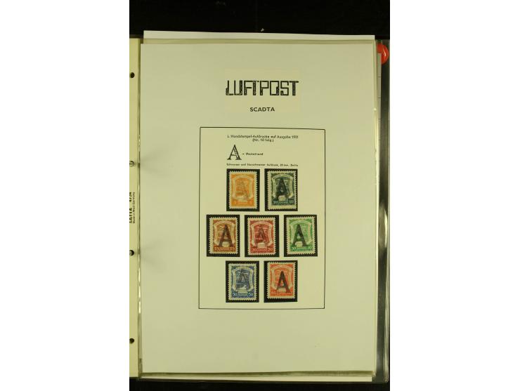 1920/1923, umfangreiche, meist ungebrauchte und gestempelte Sammlung mit u.a. Mi.-Nr. 27 gestempelt (oben mit kleinem Einriss