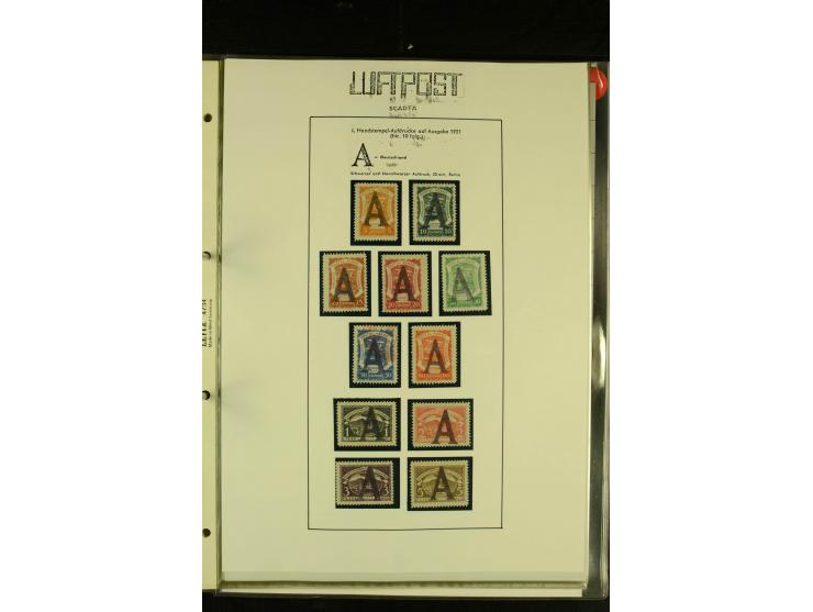 1920/1923, umfangreiche, meist ungebrauchte und gestempelte Sammlung mit u.a. Mi.-Nr. 27 gestempelt (oben mit kleinem Einriss