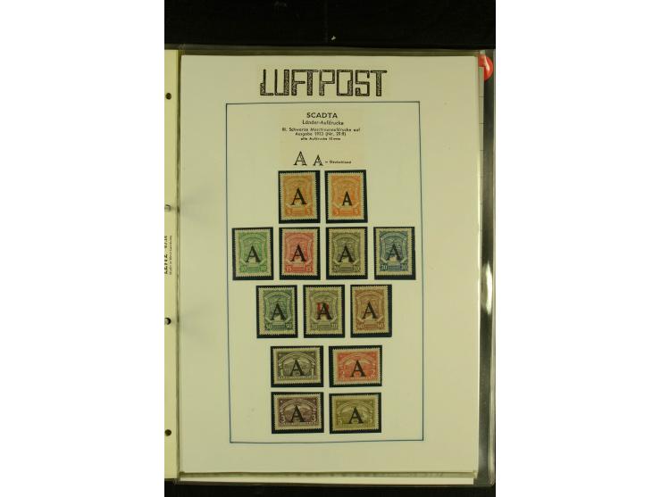 1920/1923, umfangreiche, meist ungebrauchte und gestempelte Sammlung mit u.a. Mi.-Nr. 27 gestempelt (oben mit kleinem Einriss