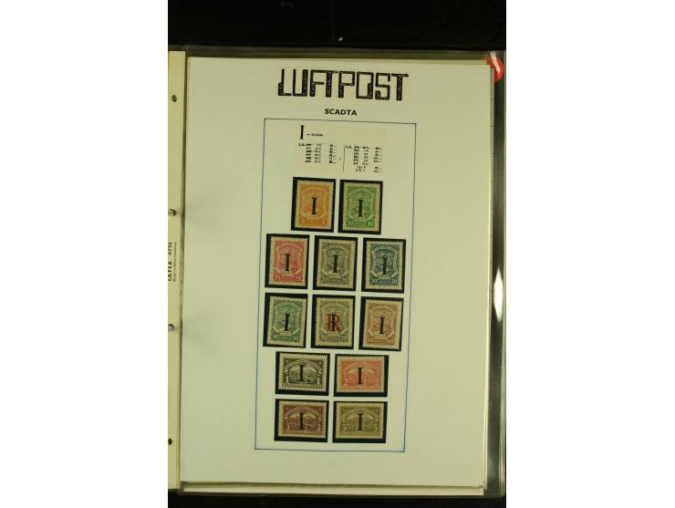 1920/1923, umfangreiche, meist ungebrauchte und gestempelte Sammlung mit u.a. Mi.-Nr. 27 gestempelt (oben mit kleinem Einriss
