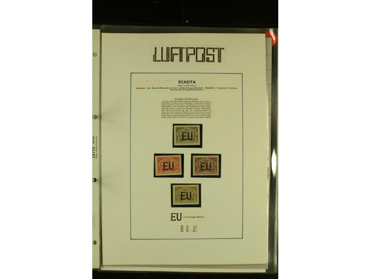 1920/1923, umfangreiche, meist ungebrauchte und gestempelte Sammlung mit u.a. Mi.-Nr. 27 gestempelt (oben mit kleinem Einriss