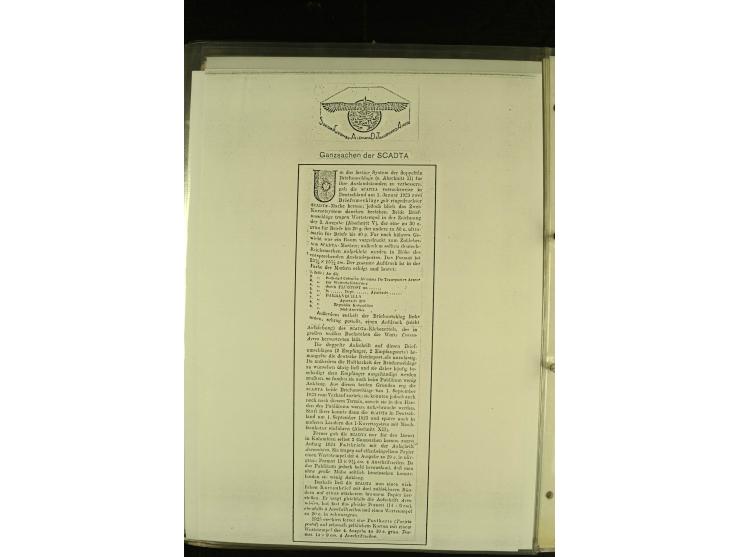 1920/1923, umfangreiche, meist ungebrauchte und gestempelte Sammlung mit u.a. Mi.-Nr. 27 gestempelt (oben mit kleinem Einriss