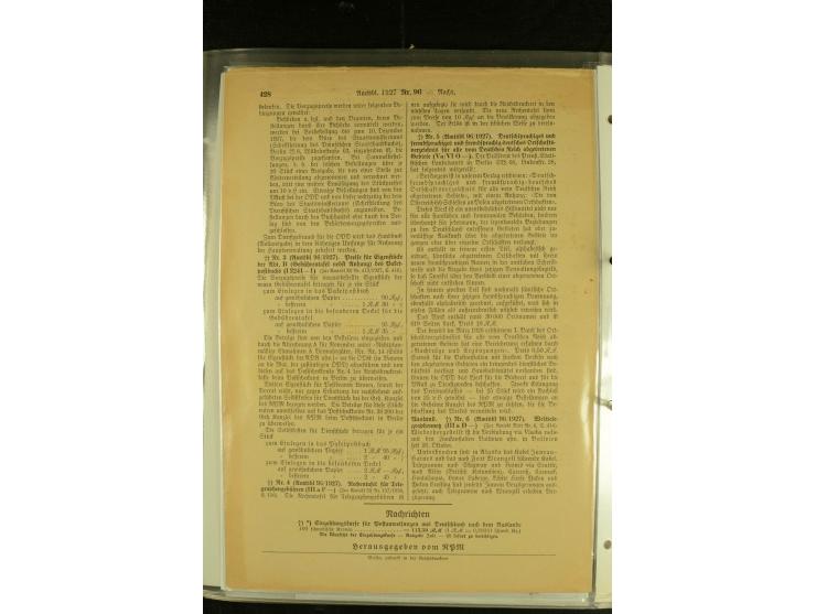 1920/1923, umfangreiche, meist ungebrauchte und gestempelte Sammlung mit u.a. Mi.-Nr. 27 gestempelt (oben mit kleinem Einriss