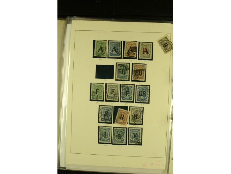 1920/1923, umfangreiche, meist ungebrauchte und gestempelte Sammlung mit u.a. Mi.-Nr. 27 gestempelt (oben mit kleinem Einriss