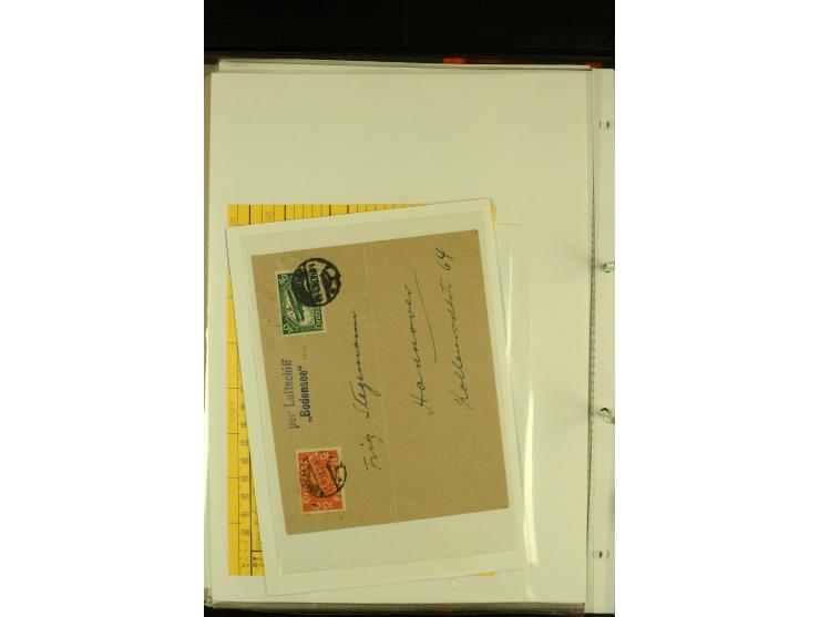 1912/1939, Sammlung mit ca. 60 Briefen und Karten inkl. Rhein-Main mit einigen besseren Frankaturen, interessanten Fahrten un