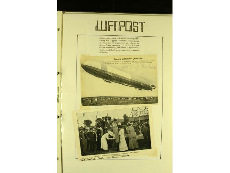 1912/1939, Sammlung mit ca. 60 Briefen und Karten inkl. Rhein-Main mit einigen besseren Frankaturen, interessanten Fahrten un