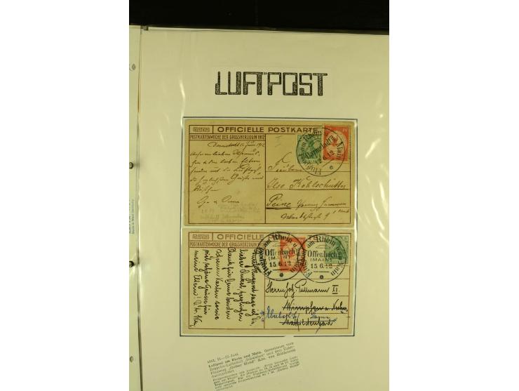 1912/1939, Sammlung mit ca. 60 Briefen und Karten inkl. Rhein-Main mit einigen besseren Frankaturen, interessanten Fahrten un