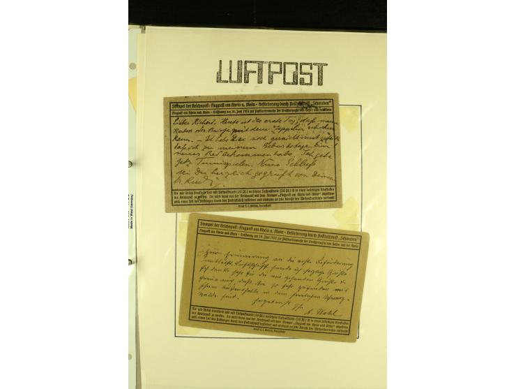 1912/1939, Sammlung mit ca. 60 Briefen und Karten inkl. Rhein-Main mit einigen besseren Frankaturen, interessanten Fahrten un