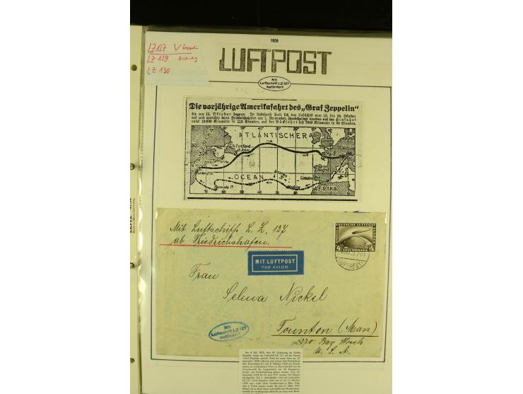 1912/1939, Sammlung mit ca. 60 Briefen und Karten inkl. Rhein-Main mit einigen besseren Frankaturen, interessanten Fahrten un