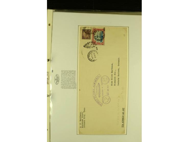 1912/1939, Sammlung mit ca. 60 Briefen und Karten inkl. Rhein-Main mit einigen besseren Frankaturen, interessanten Fahrten un