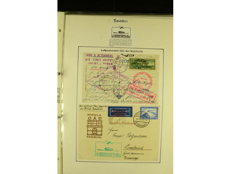 1912/1939, Sammlung mit ca. 60 Briefen und Karten inkl. Rhein-Main mit einigen besseren Frankaturen, interessanten Fahrten un