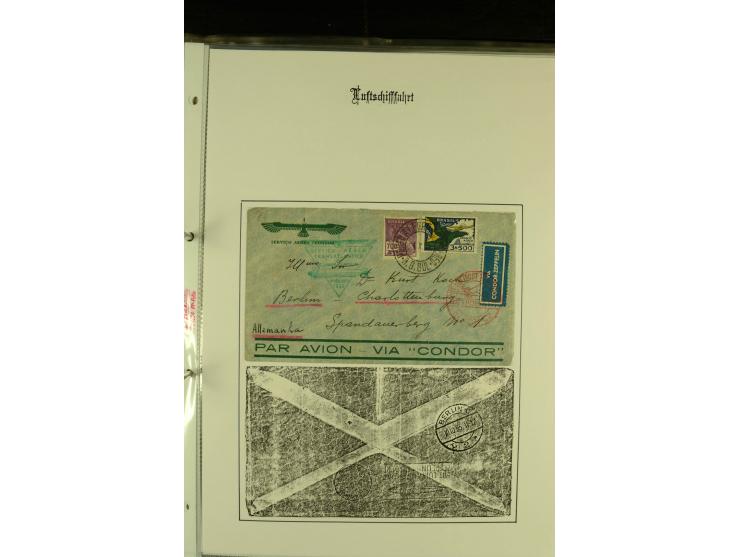 1912/1939, Sammlung mit ca. 60 Briefen und Karten inkl. Rhein-Main mit einigen besseren Frankaturen, interessanten Fahrten un