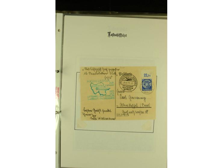 1912/1939, Sammlung mit ca. 60 Briefen und Karten inkl. Rhein-Main mit einigen besseren Frankaturen, interessanten Fahrten un