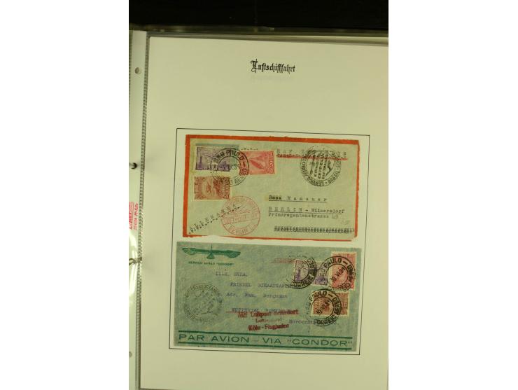 1912/1939, Sammlung mit ca. 60 Briefen und Karten inkl. Rhein-Main mit einigen besseren Frankaturen, interessanten Fahrten un