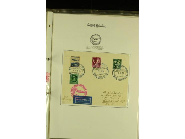 1912/1939, Sammlung mit ca. 60 Briefen und Karten inkl. Rhein-Main mit einigen besseren Frankaturen, interessanten Fahrten un