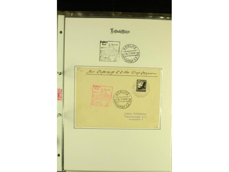 1912/1939, Sammlung mit ca. 60 Briefen und Karten inkl. Rhein-Main mit einigen besseren Frankaturen, interessanten Fahrten un