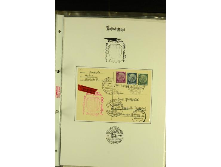 1912/1939, Sammlung mit ca. 60 Briefen und Karten inkl. Rhein-Main mit einigen besseren Frankaturen, interessanten Fahrten un