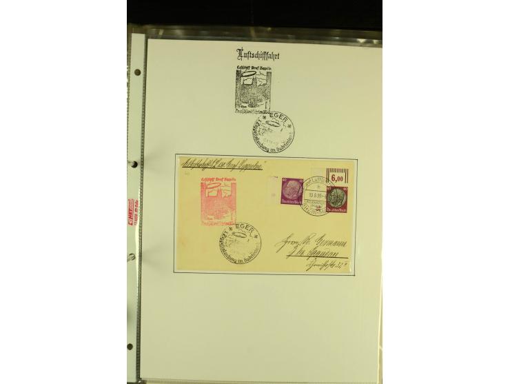 1912/1939, Sammlung mit ca. 60 Briefen und Karten inkl. Rhein-Main mit einigen besseren Frankaturen, interessanten Fahrten un