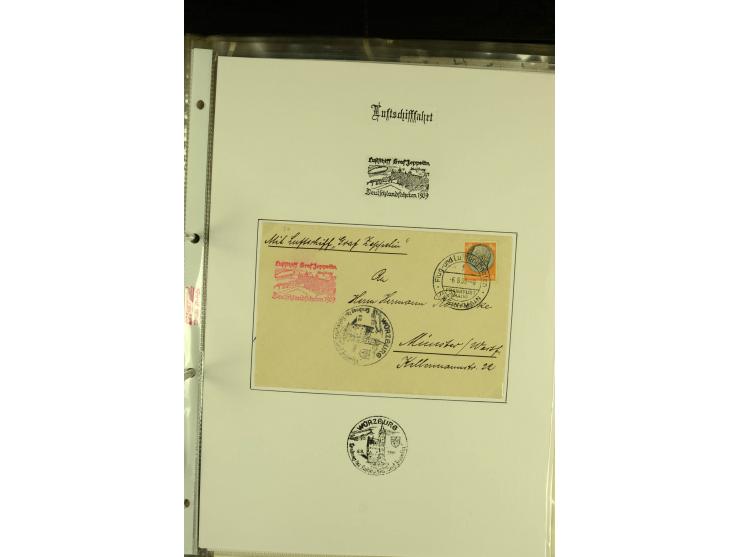 1912/1939, Sammlung mit ca. 60 Briefen und Karten inkl. Rhein-Main mit einigen besseren Frankaturen, interessanten Fahrten un