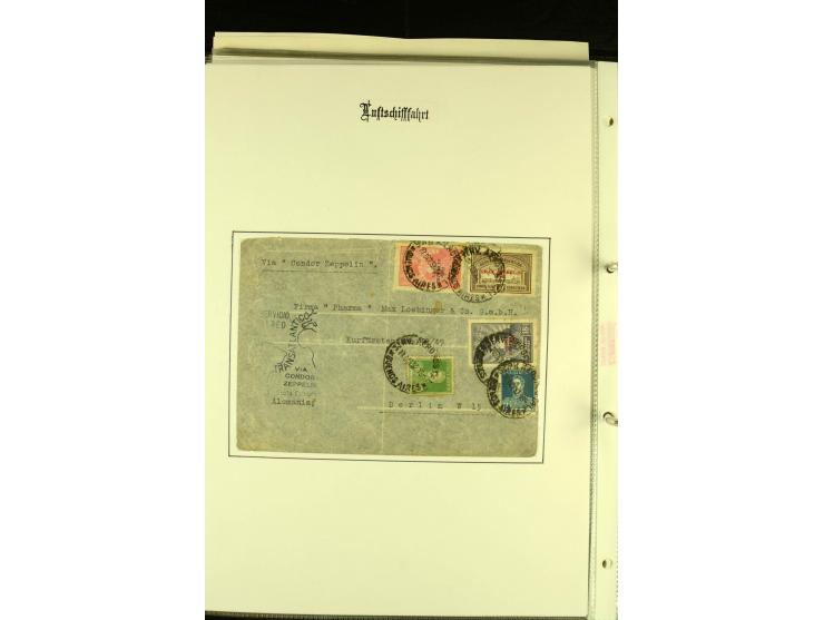 1912/1939, Sammlung mit ca. 60 Briefen und Karten inkl. Rhein-Main mit einigen besseren Frankaturen, interessanten Fahrten un