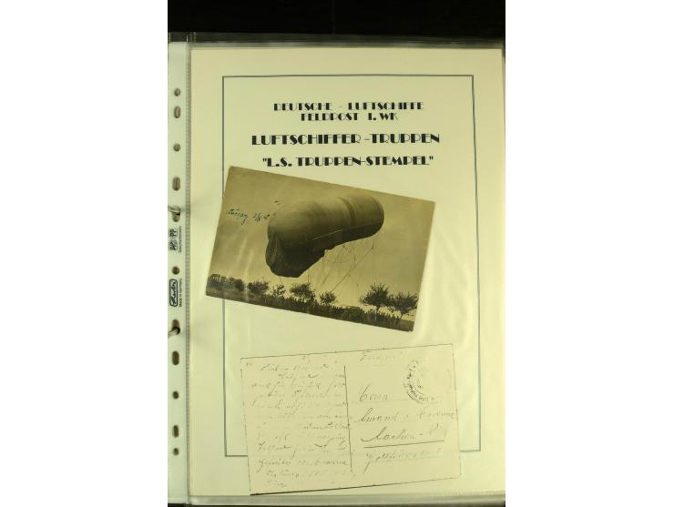 1915/1917, interessante Sammlung "Luftschiffer-Trupps" mit ca. 45 Briefen und Karten mit diversen Briefstempeln und Absenderv