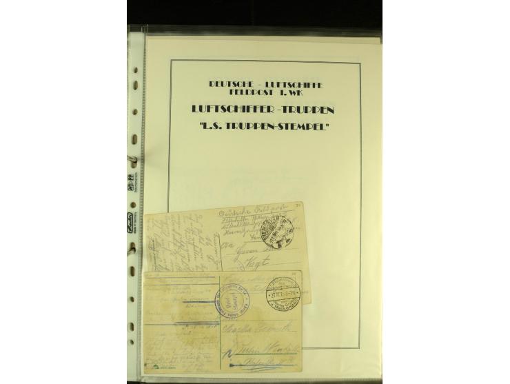1915/1917, interessante Sammlung "Luftschiffer-Trupps" mit ca. 45 Briefen und Karten mit diversen Briefstempeln und Absenderv