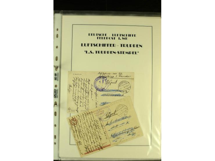1915/1917, interessante Sammlung "Luftschiffer-Trupps" mit ca. 45 Briefen und Karten mit diversen Briefstempeln und Absenderv