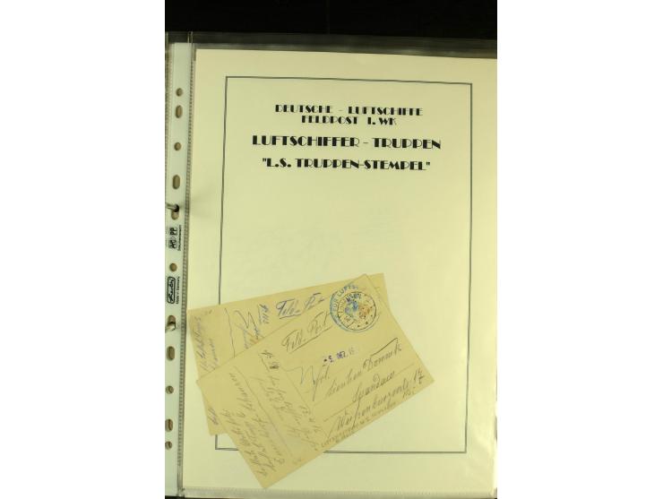 1915/1917, interessante Sammlung "Luftschiffer-Trupps" mit ca. 45 Briefen und Karten mit diversen Briefstempeln und Absenderv