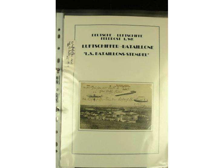 1915/1917, interessante Sammlung "Luftschiffer-Trupps" mit ca. 45 Briefen und Karten mit diversen Briefstempeln und Absenderv